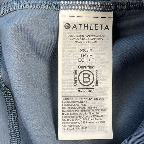 NWT Athleta Elation Pant Granite Blue Butter Soft Comfy Low Impact Yoga Sz XS - Picture 12 of 13